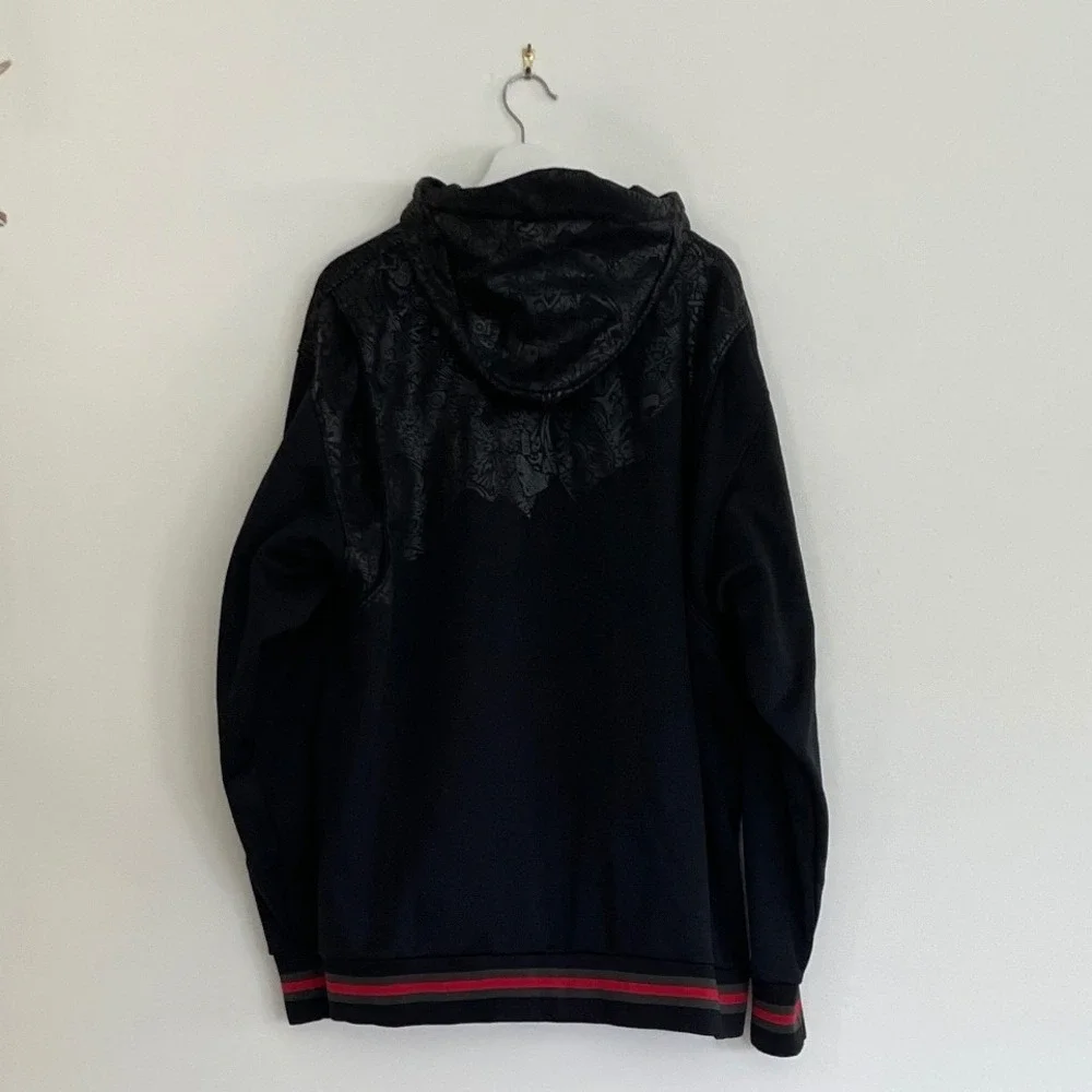 Jordan Mens 3XL Full Zip Hoodie Black Graphic Red Label Sweatshirt Urbancore‎